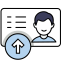 ID Card Portrait Side Icon, ID card,portrait,upload
