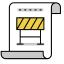 Page Under Construction Icon, page construction,barrier,under construction