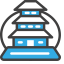 Tourist Attraction Icon, tourist attraction,pagoda
