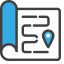 Travel Guide Icon, map,travel guide