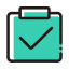 Teal Completed Task Icon, completed,task,teal