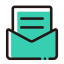Teal Invitation Envelope Icon, envelope,invitation,teal