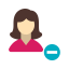 Delete Female Profile Icon, delete,female profile,minus