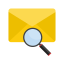 Find Mail Icon, find,mail,magnifying glass