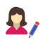 Update Female Profile Icon, female profile,pencil,update