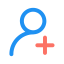 CRM Add Customer Icon, add customer,user