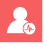 User Analysis Icon, analysis,red,user
