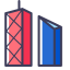 Skyscraper Pair Icon, skyscraper,tower