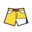 Mondrian Style Denim Shorts Icon, Mondrian,denim shorts,fashion