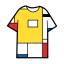 Mondrian Style T - shirt Icon, Mondrian,T - shirt,fashion