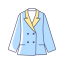 Light Blue Blazer Icon, blazer,light blue,yellow collar