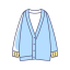 Light Blue Cardigan Icon, cardigan,light blue,open - front