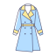 Light Blue Long Coat Icon, long coat,light blue,yellow details