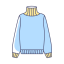 Light Blue Sweater Icon, light blue,long - sleeved,sweater