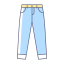 Light Blue Trousers Icon, light blue,trousers,women's wear