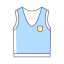 Light Blue Vest Icon, light blue,vest,yellow logo