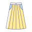 Yellow Pleated Skirt Icon, pleated,skirt,yellow