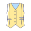 Yellow Waistcoat Icon, waistcoat,yellow,pockets