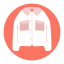 Coat Top with Pattern Icon, coat,pattern,top
