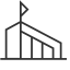 Building with Flag Icon, architecture,building,flag