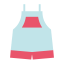 Blue Overalls Icon, clothing,overalls