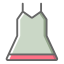 Gray Dress Icon, clothing,dress