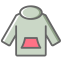 Gray Hoodie Icon, clothing,hoodie