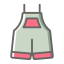 Gray Overalls Icon, clothing,overalls