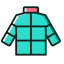 Teal Down Jacket Icon, down jacket,clothing