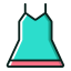 Teal Dress Icon, dress,clothing
