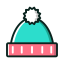 Teal Knit Hat Icon, knit hat,accessory