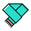 Teal Scarf Icon, accessory,scarf