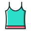 Teal Tank Top Icon, tank top,clothing