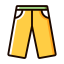 Yellow Casual Pants Icon, casual pants,clothing