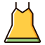 Yellow Dress Icon, dress,clothing