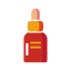 Red Cosmetic Dropper Bottle Icon, cosmetics,dropper,red