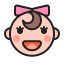 Baby Girl Avatar Icon, baby,baby girl,bow