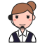 Customer Service Avatar Icon, customer service,headset,rep
