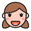 Girl Avatar Icon, girl,smile,hair