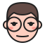 Man with Glasses Avatar Icon, glasses,hair,man