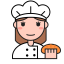 Pastry Chef Avatar Icon, pastry chef,chef,bread