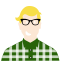 Jake with Glasses Icon, Jake,checkered shirt,glasses
