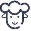 Sheep Icon, sheep,farm animal