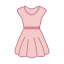Pink Dress Icon, dress,pink,sleeveless