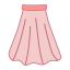 Pink Long Skirt Icon, long,pink,skirt