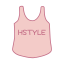 Pink Vest with HSTYLE Icon, vest,HSTYLE,pink