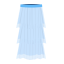 Light Blue Long Skirt Icon, long skirt,skirt