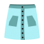 Light Blue Short Skirt Icon, short skirt,skirt