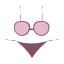 Pink Bikini Top Icon, bikini,swimwear