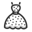 Gray Dress Icon, dress,clothing